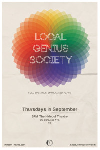 local genius society, thursday threefer, hideout theatre, improv